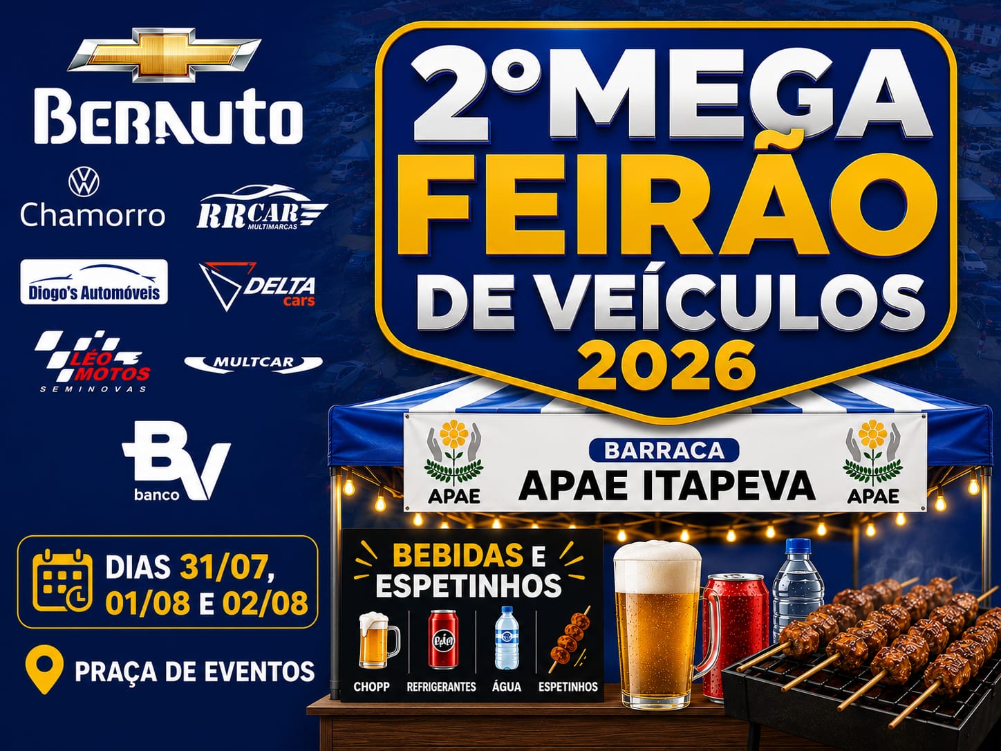 APAE Itapeva Confirma Presença no Feirão de Veículos 2026