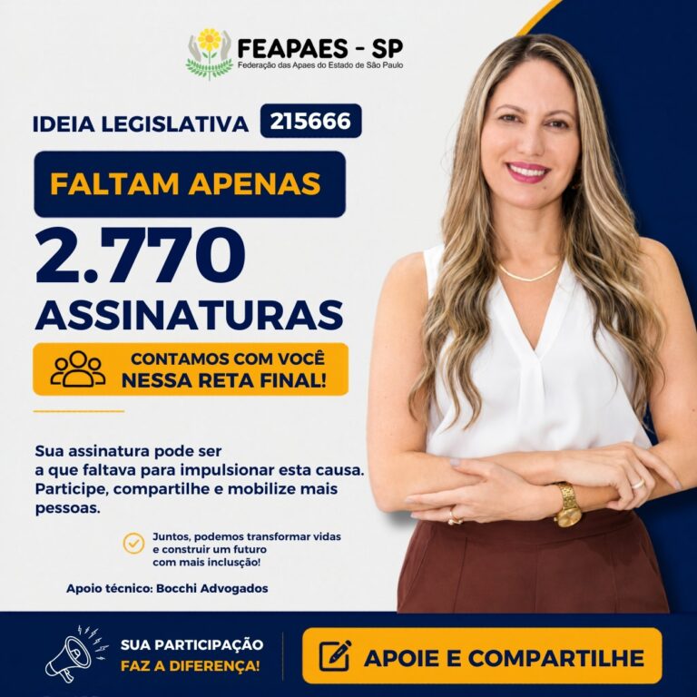 Reta Final: Faltam menos de 3 mil apoios para levar proposta dos cuidadores ao Senado